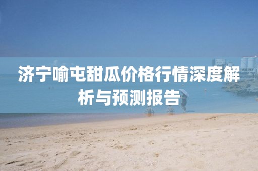 濟(jì)寧喻屯甜瓜價(jià)格行情深度解析與預(yù)測(cè)報(bào)告