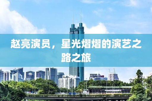 趙亮演員，星光熠熠的演藝之路之旅