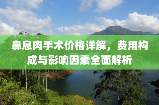 鼻息肉手術(shù)價(jià)格詳解，費(fèi)用構(gòu)成與影響因素全面解析