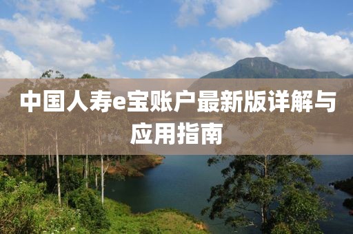 中國人壽e寶賬戶最新版詳解與應(yīng)用指南