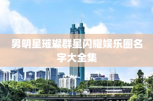 男明星璀璨群星閃耀娛樂圈名字大全集