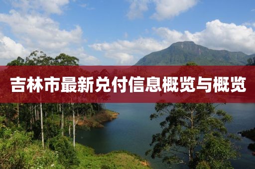 吉林市最新兌付信息概覽與概覽