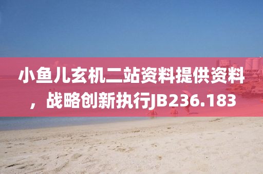 小魚兒玄機二站資料提供資料，戰(zhàn)略創(chuàng)新執(zhí)行JB236.183