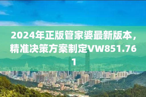 2024年正版管家婆最新版本，精準決策方案制定VW851.761