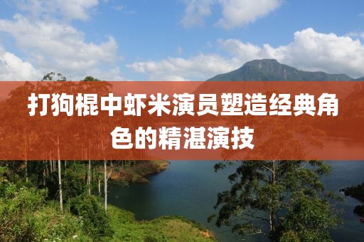 打狗棍中蝦米演員塑造經(jīng)典角色的精湛演技